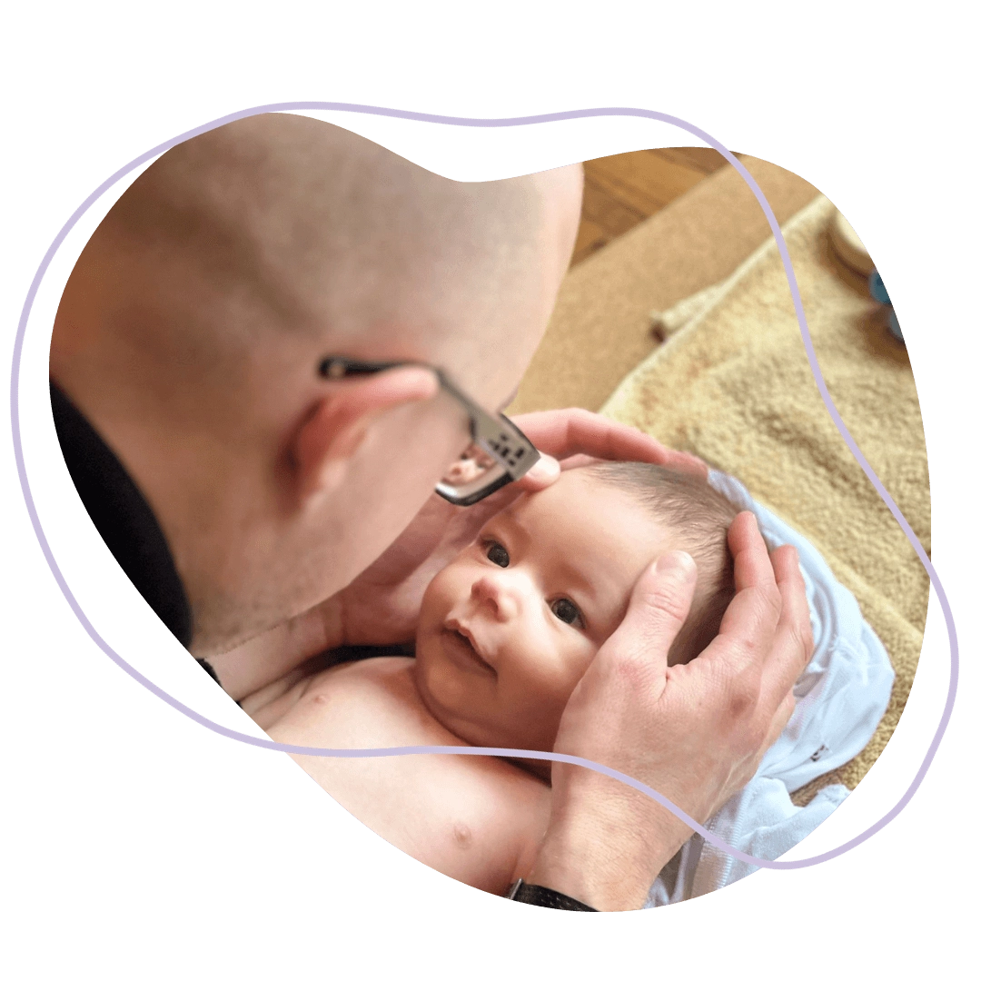 dads baby massage